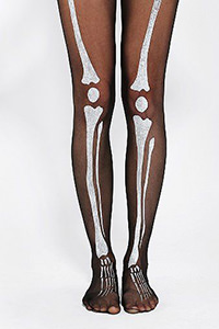 skeleton Halloween tights