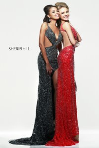 Sherri Hill Fall 2014 Style 32010 Sexy Beaded Cut Out Gown