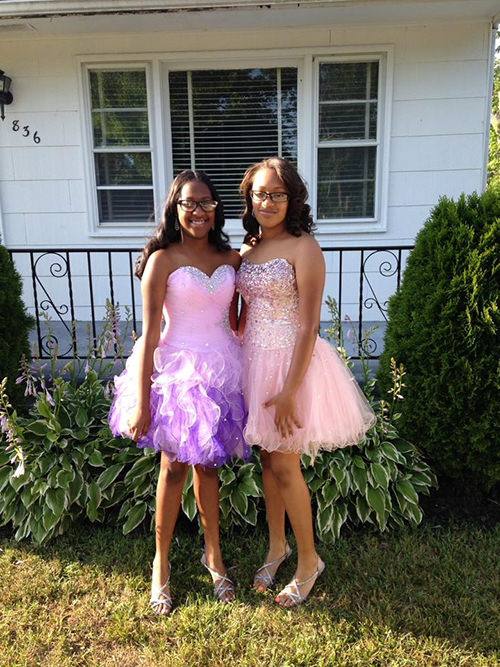 Kiara and Kiana Chiles in their Rissy Roo's Prom Dresses