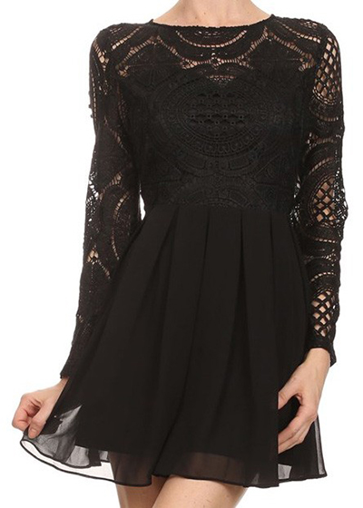 Crochet Black Dress