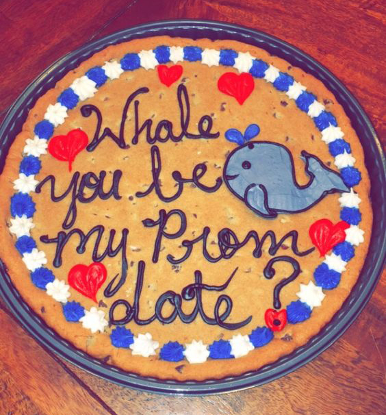Whale Cookie Cake Promposal